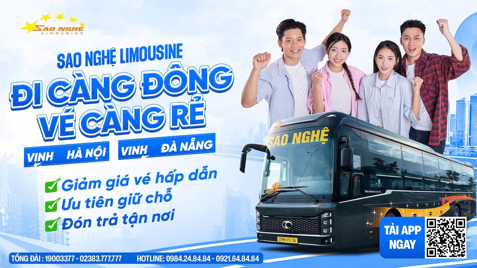 Sao Nghệ Limousine - Đi Càng Đông Vé Càng Rẻ